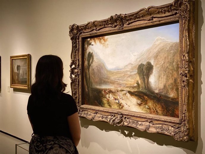 Imagen de la exposición 'Turner. La luz es color' sobre el paisajista inglés J.M.W. Turner en el Museu Nacional d'Art de Catalunya (MNAC)