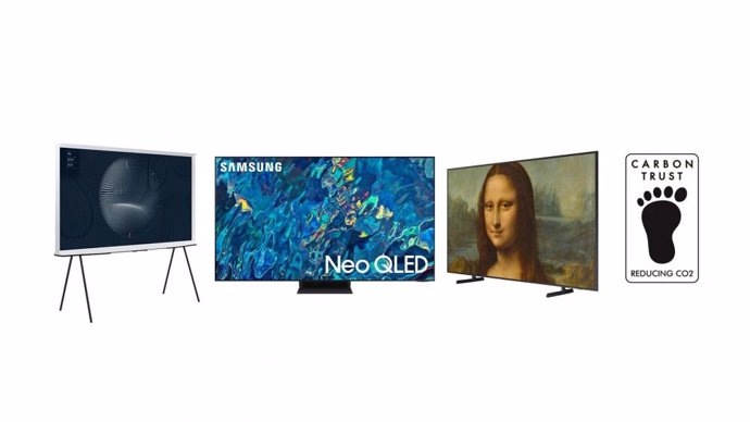 Televisores Neo QLED 2022 de Samsung que han obtenido la certificación de reducción de carbono de Carbon Trust