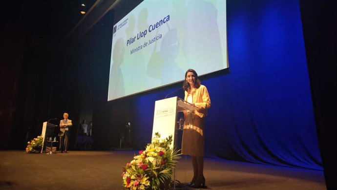 La ministra de Justicia, Pilar Llop, ha inaugurado este jueves el XII Congreso Notarial Español.