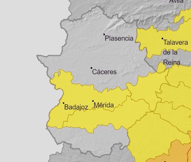Archivo - Avisos por calor en Extremadura.