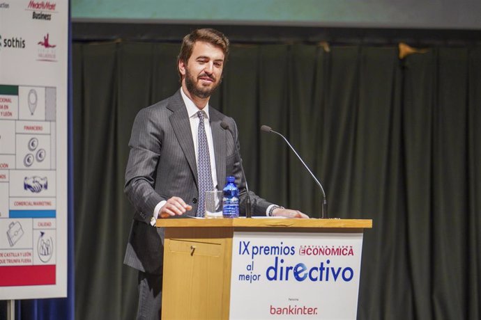 El vicepresidente de la Junta de Castilla y León, Juan García-Gallardo, durante la clausura de los Premios Castilla y León Económica al Mejor Directivo.