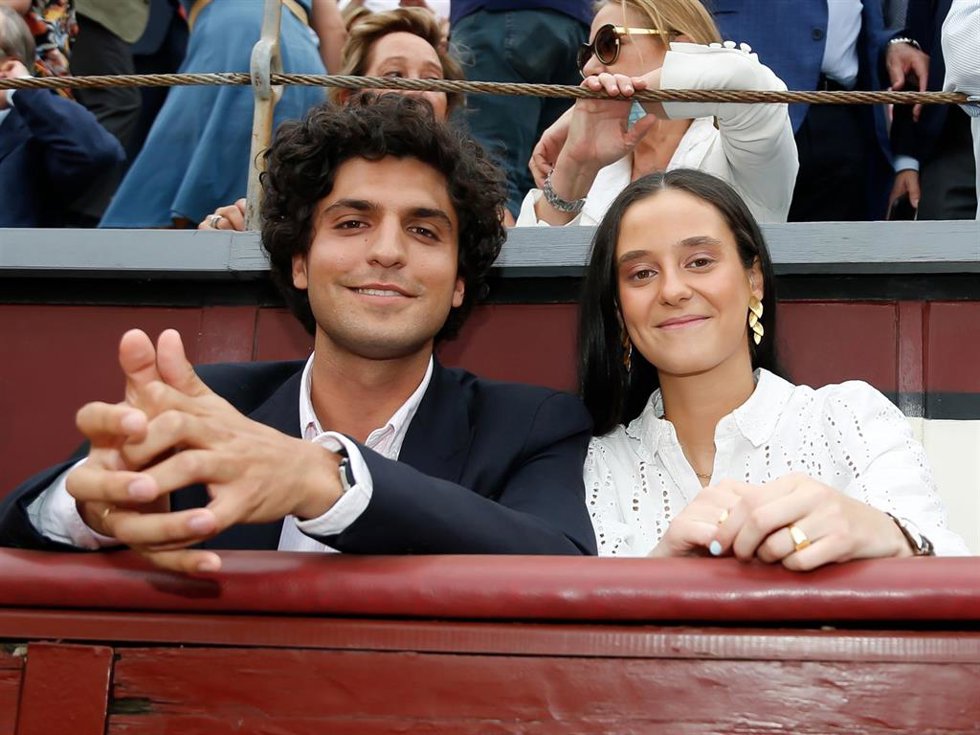 Victoria de Marichalar con Tomás Páramo en Las Ventas en la tarde de este jueves