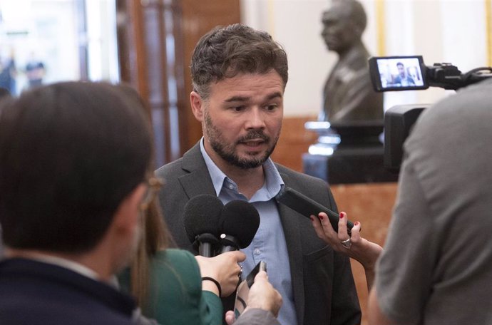 El portavoz de Esquerra Republicana (ERC) en el Congreso, Gabriel Rufián.