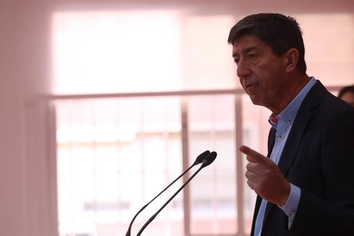 El candidato de Ciudadanos (Cs) a la Presidencia de la Junta de Andalucía y vicepresidente del Gobierno andaluz, Juan Marín, en una imagen de 16 de mayo. 