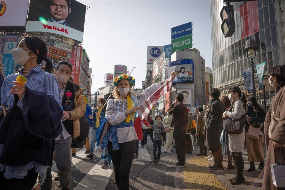 Archivo - Protestas en Tokio contra la guerra de Ucrania