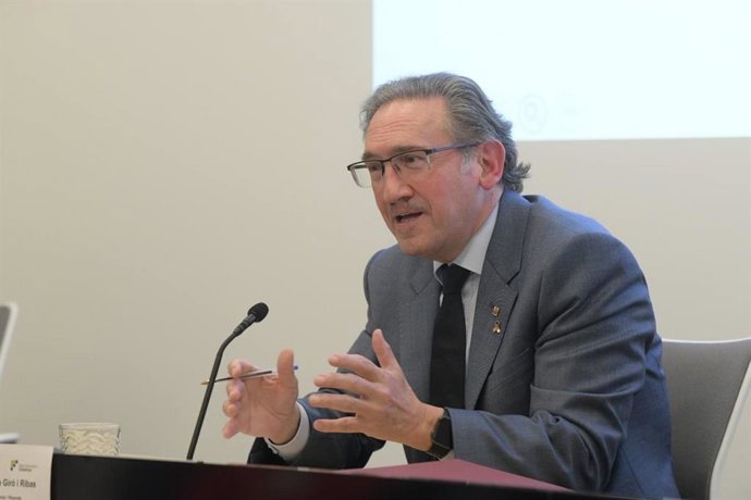 El conseller de Economía y Hacienda, Jaume Giró, durante el acto.
