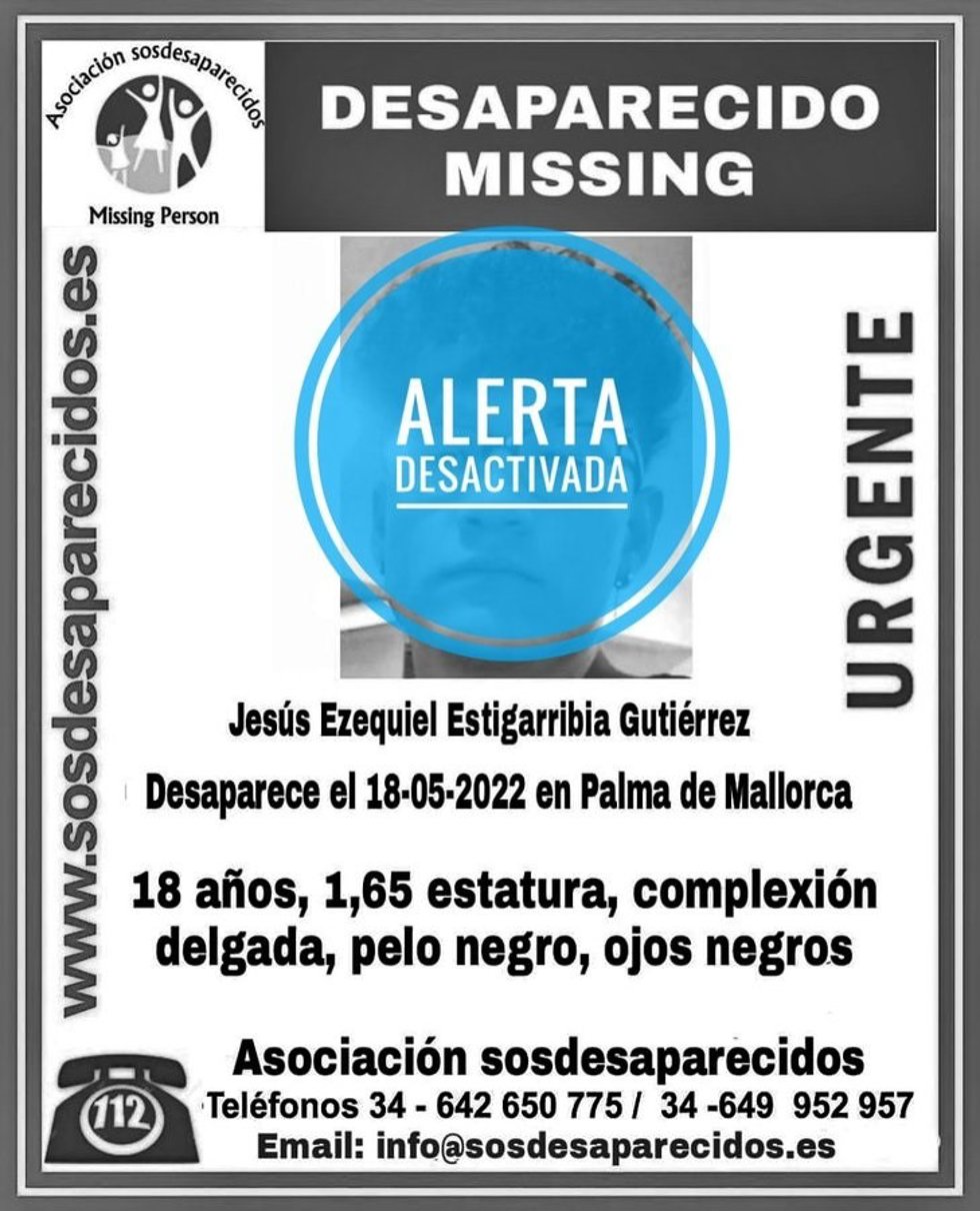 Localizan al joven de 18 años desaparecido desde este miércoles en Palma.