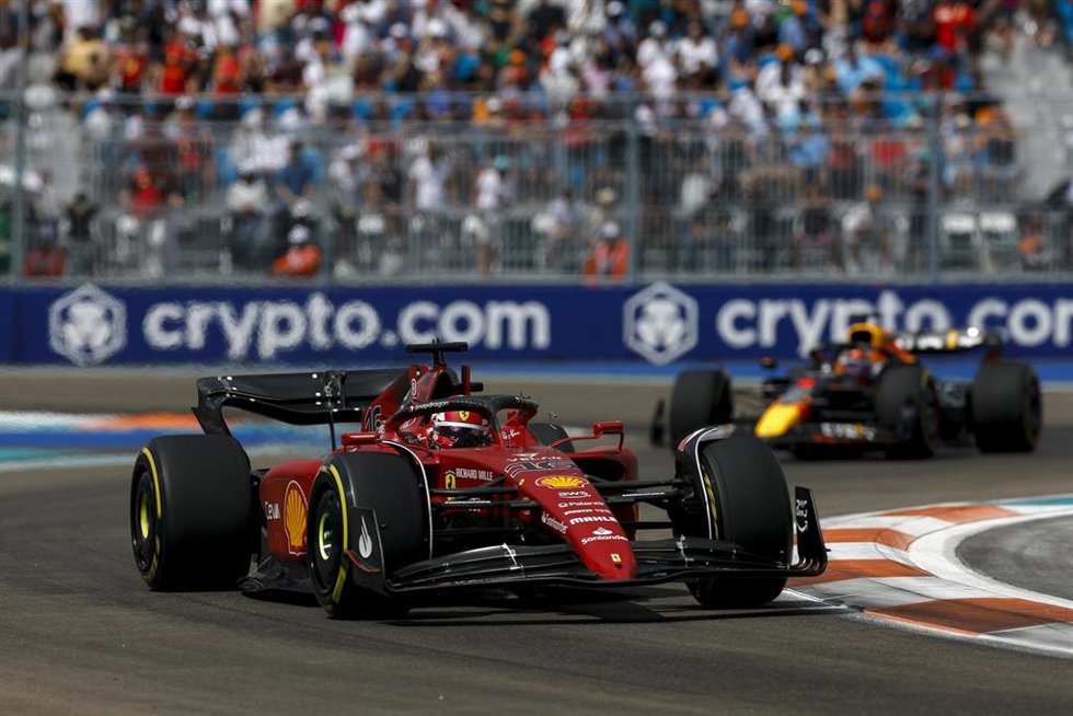 El piloto de Ferrari Charles Leclerc, en el Gran Premio de Miami. 