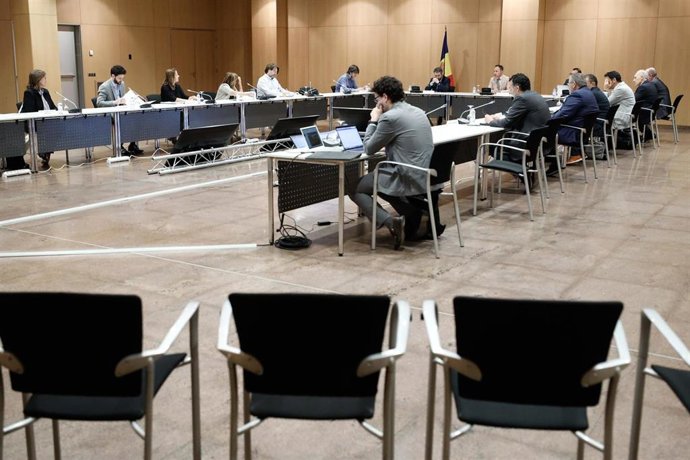 La Mesa de trabajo para la reforma tributaria andorrana, presidida por el jefe de Gobierno, Xavier Espot.
