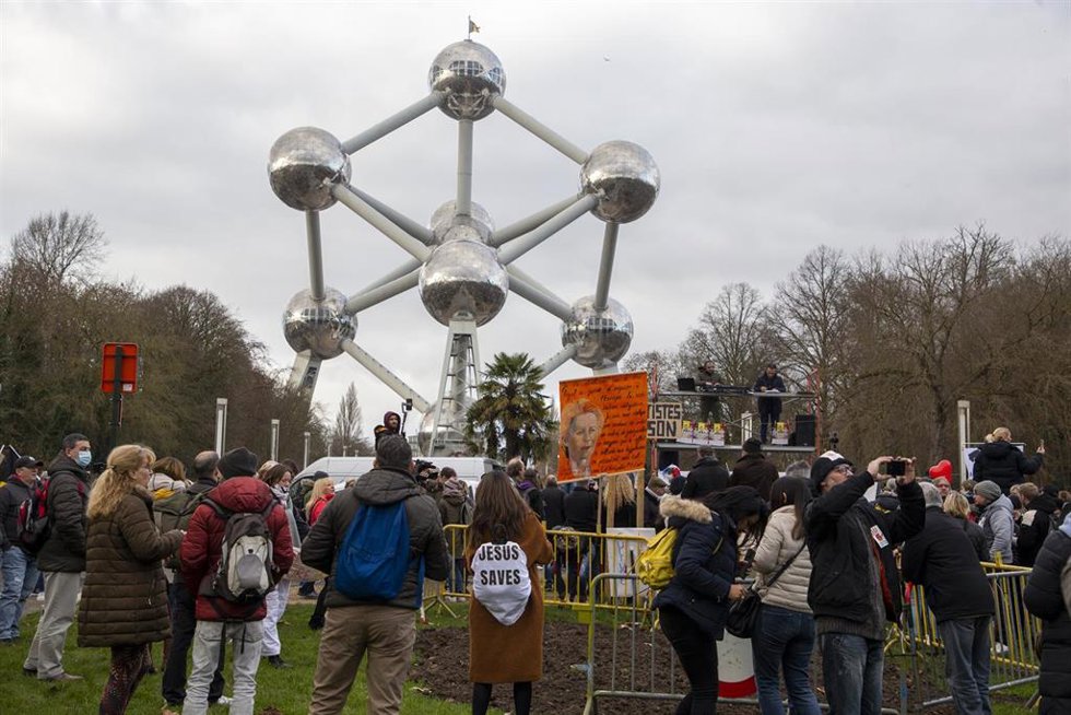Archivo - Manifestación de Bélgica Unida por la Libertad contra las restricciones impuestas por el coronavirus