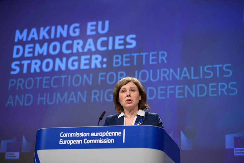 La vicepresidenta de la Comisión Europea, Vera Jourova.