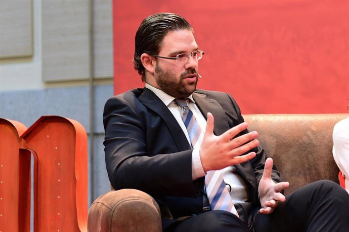 Archivo - Pedro Malabia, responsable de Fútbol Femenino de LaLiga, durante un acto