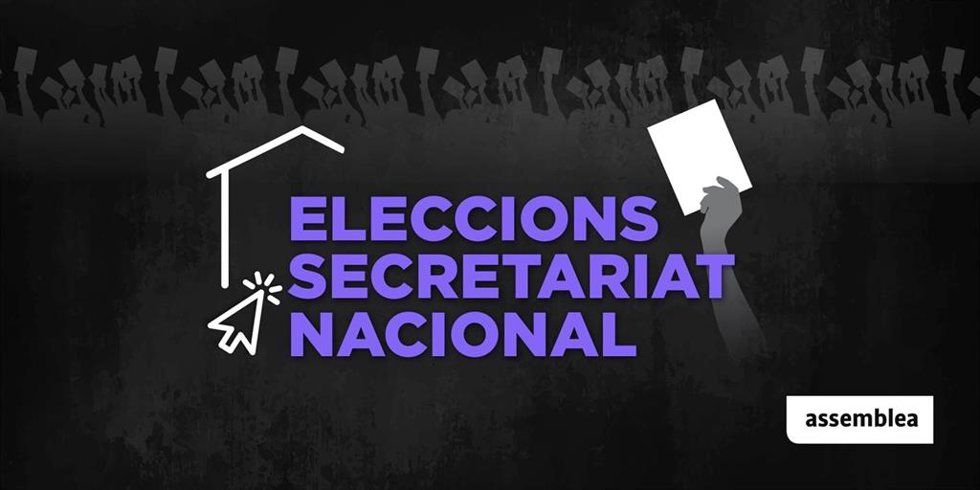 Cartel de las elecciones al secretariado de la ANC.