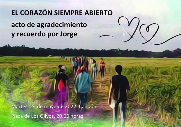 Cartel del acto de agradecimiento.