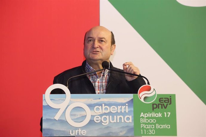 Archivo - El presidente del EBB del PNV, Andoni Ortuzar, en Gatika (Bizkaia)