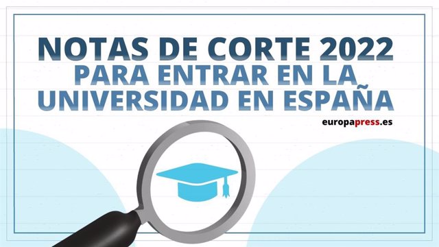 Notas de corte 2022 para entrar en la universidad en España