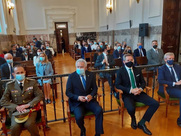 O delegado do Goberno no acto de de  apertura do ano xudicial no Tribunal Superior de Xustiza de Galicia.