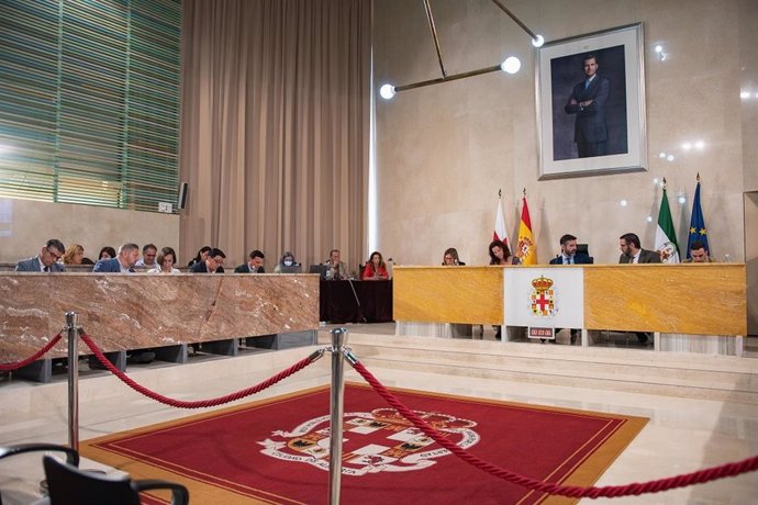 Vista general del Pleno del Ayuntamiento de Almería.