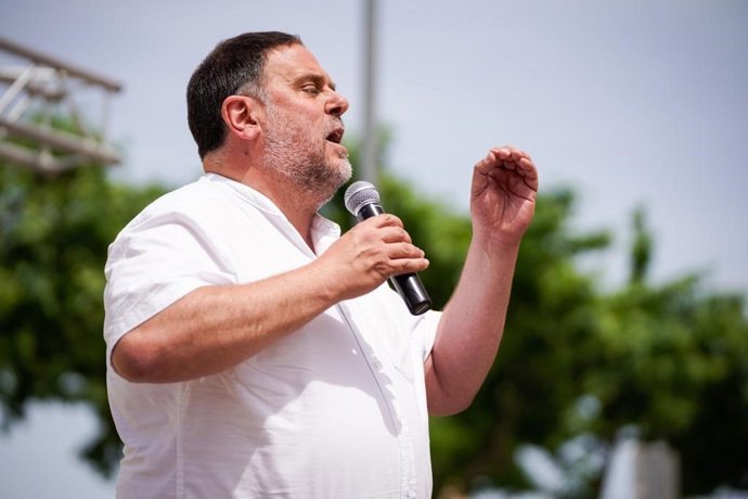 El líder d'ERC, Oriol Junqueras, a Tortosa (Tarragona)