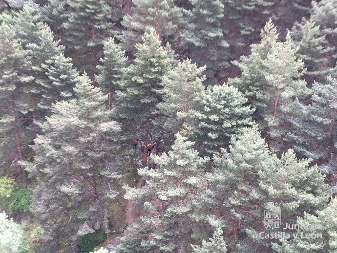 Una imagen de la evacuación.