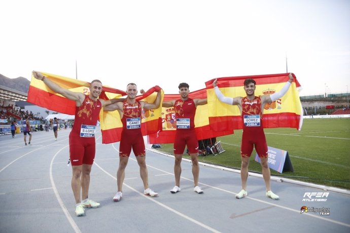 El 4X100 español triunfo en el Campeonato Iberoamericano Alicante 2022