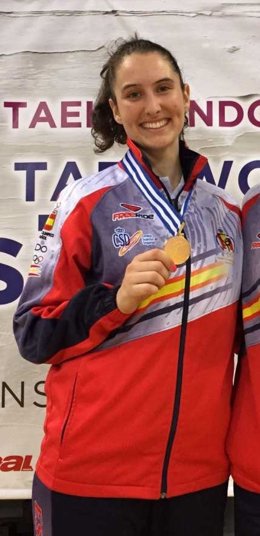 Foto de archivo de la taekwondista Cecilia Castro, campeona de Europa en -67 kilos