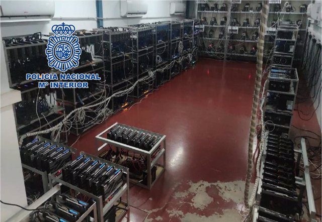 Granja de criptomonedas desmantelada en Almería.