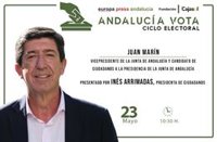 Marín participa este lunes en el ciclo de encuentros de Europa Press con candidatos a la Presidencia de la Junta el 19J
