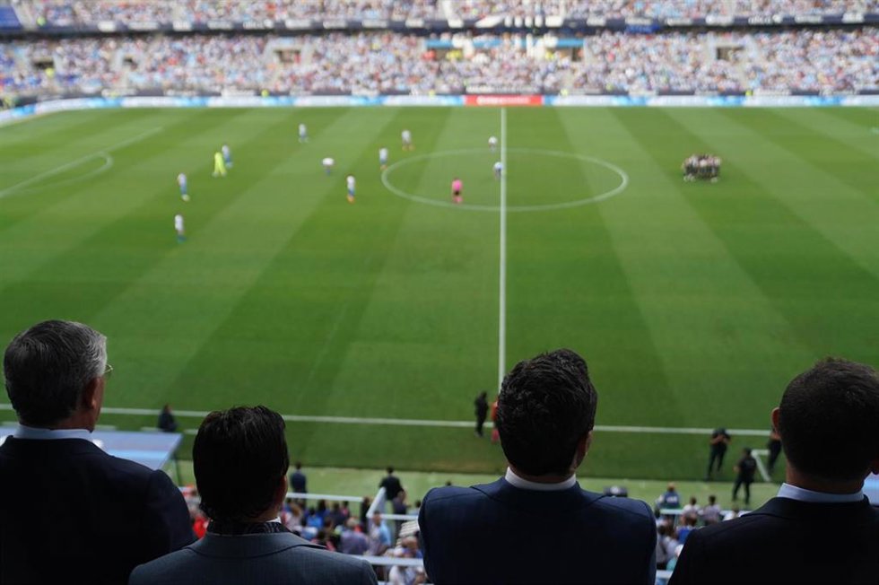 Partido del Málaga CF contra el Burgos en La Rosaleda