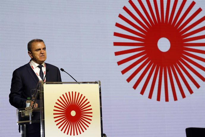 José Manuel Franco, presidente del Consejo Superior de Deportes, inaugurando MARCA Business Forum, a 17 de mayo de 2022, en Madrid (España).
