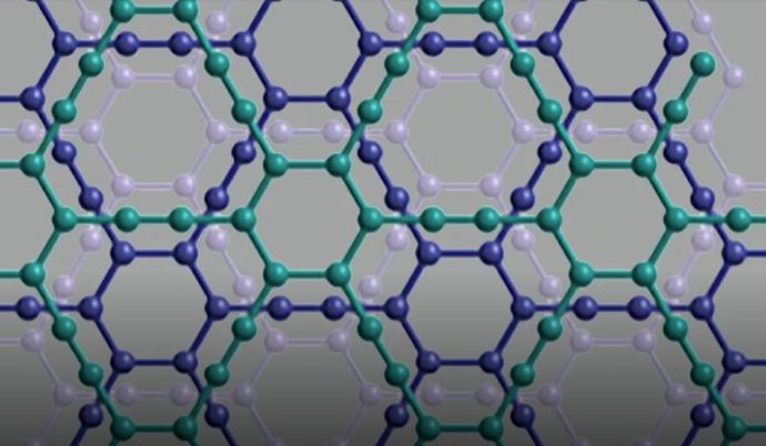 Disposición de átomos en el grafino