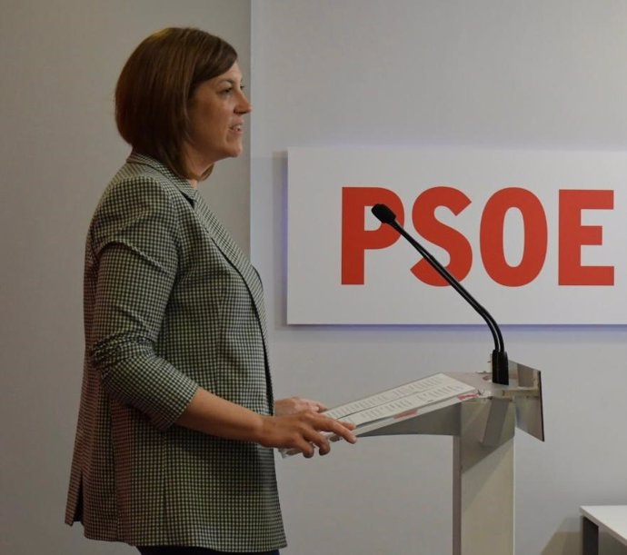 La secretaria de Organización del PSOE, María Marrodán, en comparecencia de prensa