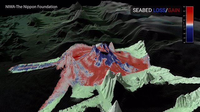 Mapa Tridimensional Del Volcán Submarino Hunga Construido A Partir De Datos Multihaz De NIWA