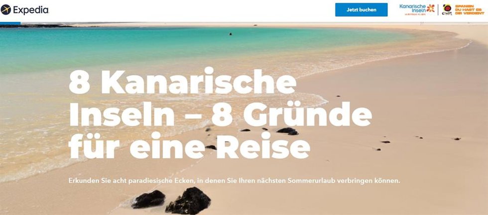 Campaña turística de Canarias en expedia