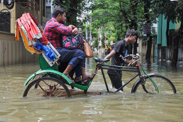 Inundaciones en el distrito de Sylhet, en el noreste de Bangladesh