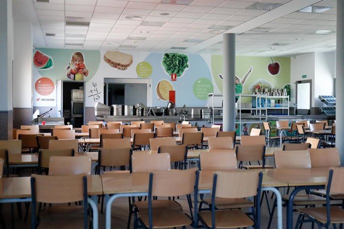 Archivo - Comedor de un colegio. 