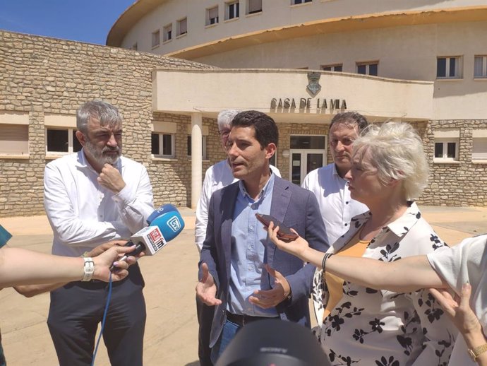 El portavoz de Cs en el Parlament, Nacho Martín Blanco, el eurodiputado Luis Garicano, la diputada de Cs en el Parlament Anna Grau, y el concejal de Cs en Vandells i lHospitalet de lInfant (Tarragona) Tomás Díaz, a 23 de mayo de 2022.