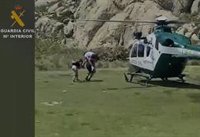 Rescatados en helicóptero dos menores por lesionarse en las piernas en La Pedriza