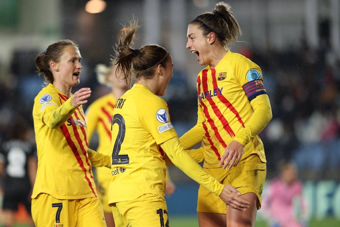 Archivo - Alexia Putellas of FC Barcelona celebrates a goal during the UEFA Women Champions League, quarter finals, football match played between Real Madrid and FC Barcelona at Alfredo Di Stefano stadium on March 22, 2022, in Madrid, Spain.