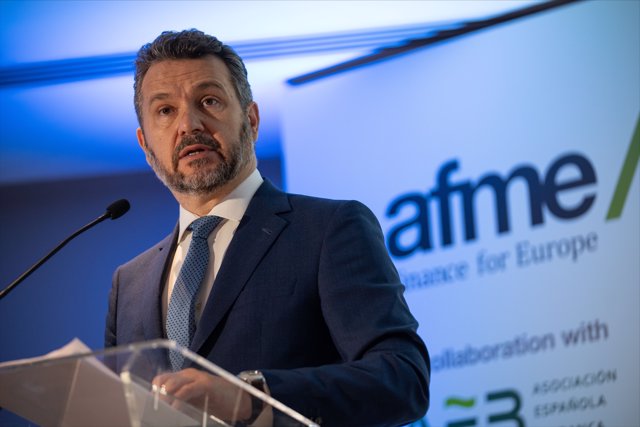 El presidente de la CNMV, Rodrigo Buenaventura, durante la 13ª Conferencia Anual de Mercados Españoles organizada por AFME