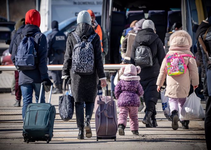 Archivo - Llegada de refugiados ucranianos a Palanca, Moldavia