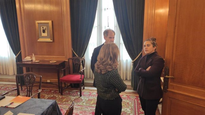 Abel Antón y Patricia García, en el Hotel de la Reconquista