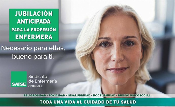 Satse difunde en Andalucía una campaña para reclamar la jubilación anticipada voluntaria de la profesión enfermera