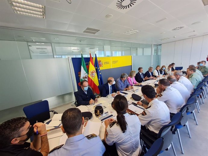 Reunión en Huelva del dispositivo de seguridad Rocío Seguro 2022.