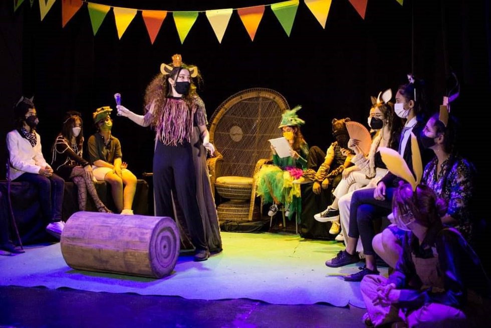 Grupo de teatro del Centro de Artes Escénicas La Rinconada.