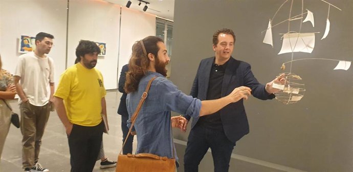 Barrionuevo, en la Sala Antiquarium, en la muestra Crea Joven 2020