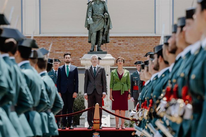 El ministro de Interior, Fernando Grande-Marlaska, en un acto de la Guardia Civil en Valdemoro (Madrid)