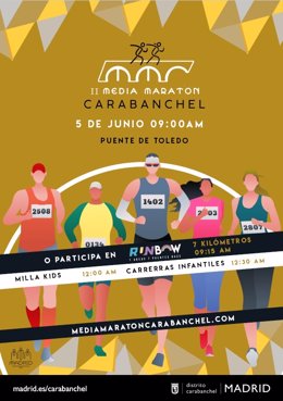 Cartel de la II Media Maratón de Carabanchel