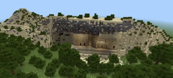 Un grupo de escolares del CEIP Pintor Néstor recrea el yacimiento de Risco Caído en el entorno virtual de Minecraft