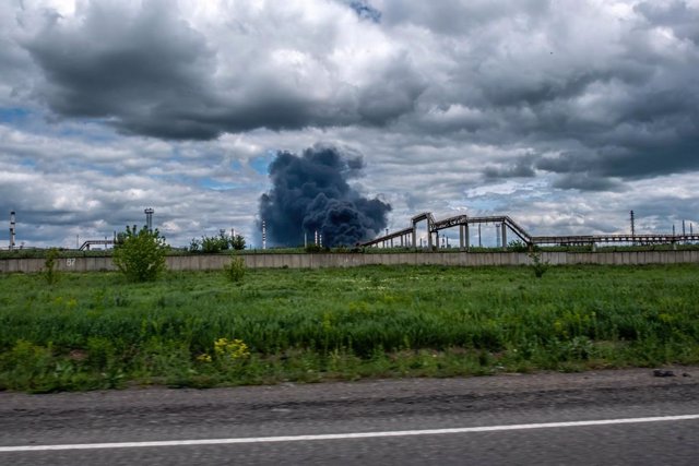 Una explosió en una refineria al Donbass